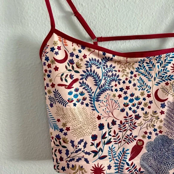 The LyreBird Skin Seamless Square-Neck Printed Cami Neutral Nude Maroon L/XL - Picture 3 of 12